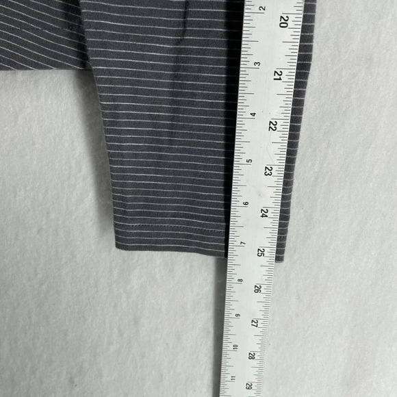 Penguin Munsingwear Henley Shirt Men's Sz S Gray Round Neck Striped Long Sleeve - Picture 5 of 11